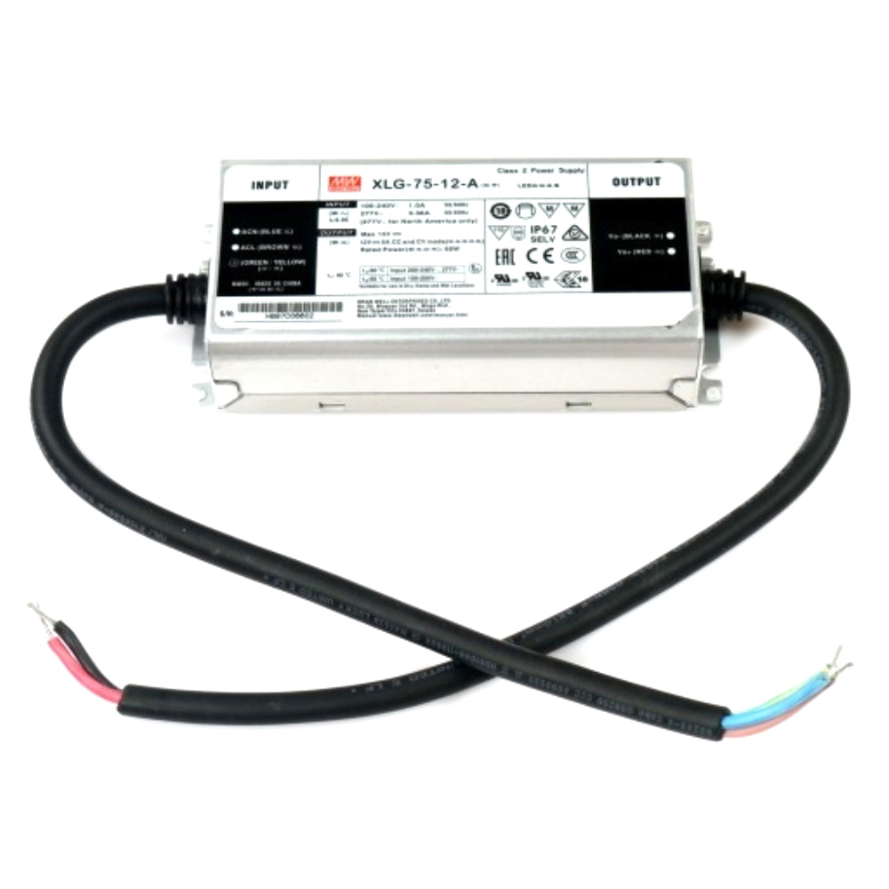 XLG-75-12-A 60Watt AC100-305V Input Voltage Mean Well High-Efficacy Waterproof DC12V UL-Listed LED Display Lighting Power Supply XLG-75-12-A 60Watt AC100-305V Input Voltage Mean Well High-Efficacy Waterproof DC12V UL-Listed LED Display Lighting Power Supply